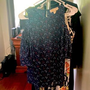 Michael Kors medium top red, white and blue with hearts